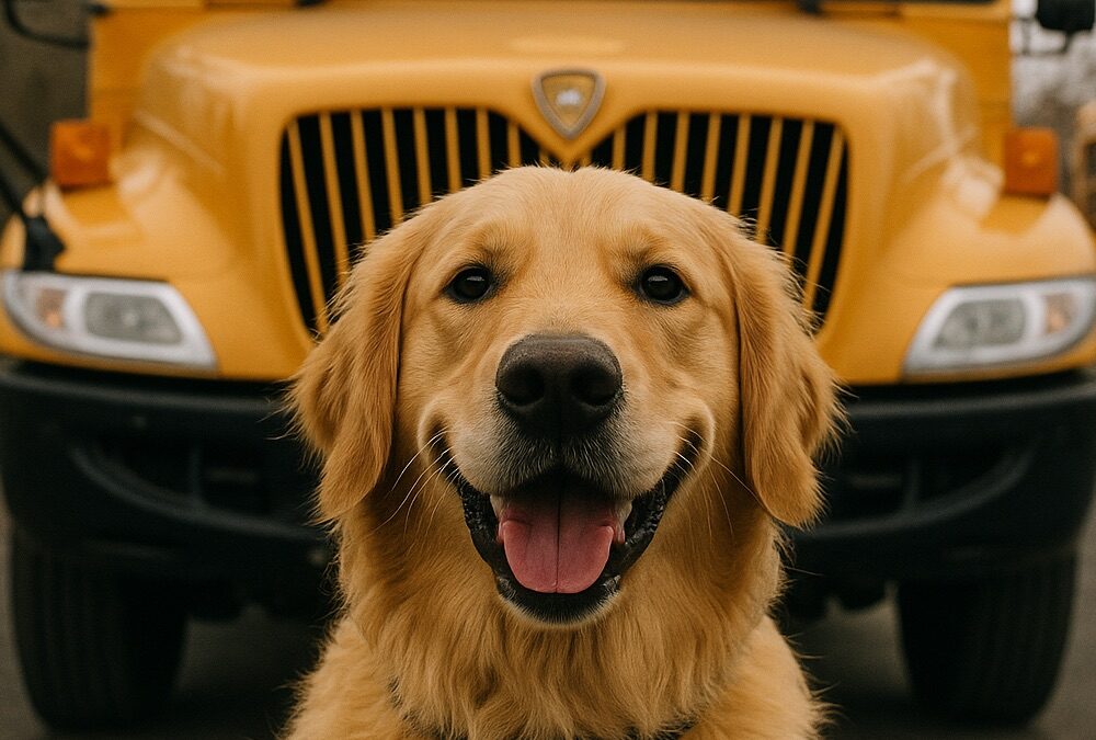 Dogs School Bus